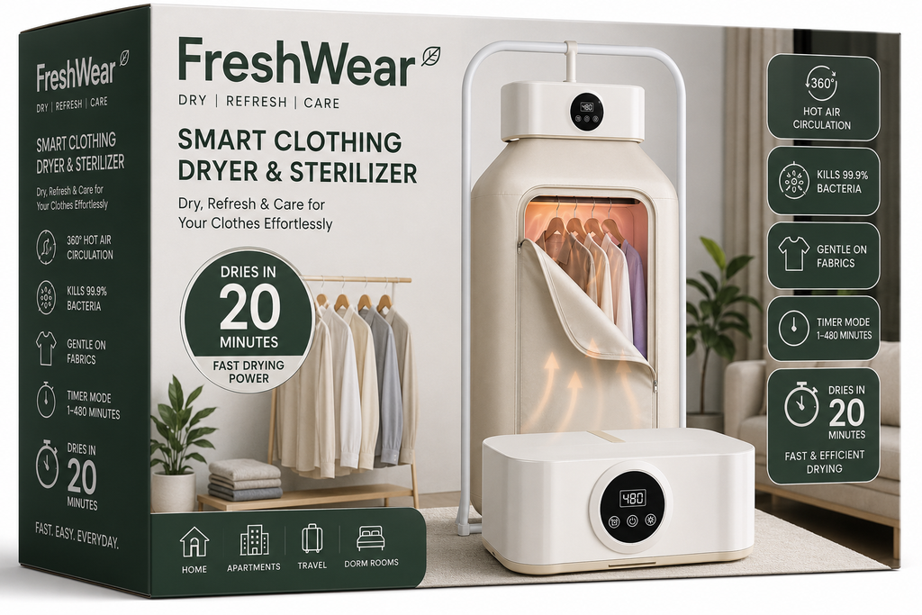 Fresh Wear™ Smart Foldable Clothes Dryer